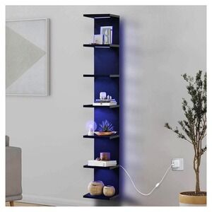 7-tier Wall Shelf With 10 RGB Lightning Modes Multifunctional Wall Mounted